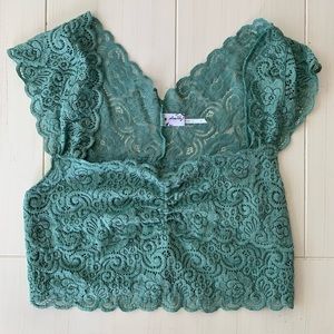 Free People Scallop Edgar Lace Crop Top